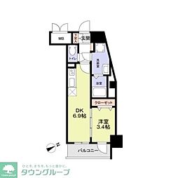 FORTRESS新栄 1DKの間取図画像