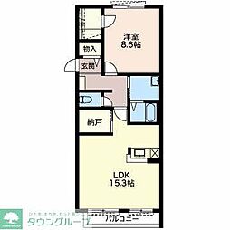 ラフォーレ西山 1LDKの間取図画像