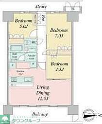 ラフィシア上前津 3LDKの間取図画像