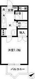 ラメゾンイトウ 1Kの間取図画像