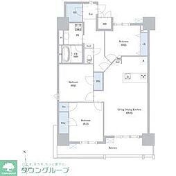 ロイジェント日吉 3LDKの間取図画像