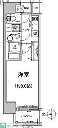 エスリード金山クラッシィ 1Kの間取図画像