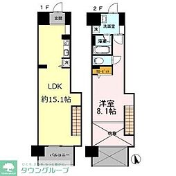 カスタリア伏見 1LDKの間取図画像