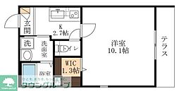 フェリーチェ 1Kの間取図画像