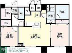 フレア丸の内 2LDKの間取図画像