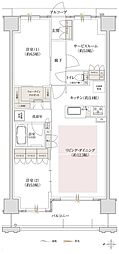 ファインレジデンス京都五条通 2SLDKの間取図画像