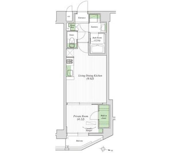 アーバネックス原宿 402｜東京都渋谷区千駄ヶ谷３丁目(賃貸マンション1LDK・4階・33.46㎡)の写真 その2