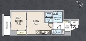 アルトヴィラ虎ノ門 805 ｜ 東京都港区虎ノ門３丁目15-5（賃貸マンション1LDK・8階・37.38㎡） その2