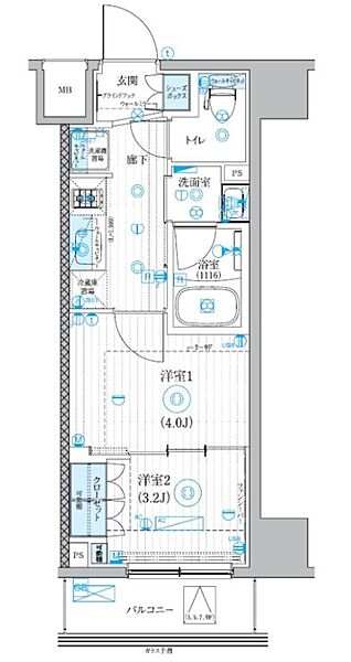 ブライズ大森本町 903｜東京都大田区大森本町２丁目(賃貸マンション2K・9階・25.57㎡)の写真 その2