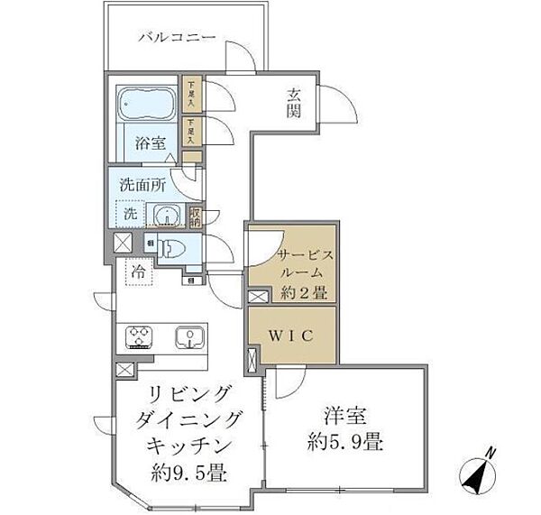 COMPOSITE高輪（コンポジット高輪） 401｜東京都港区高輪１丁目(賃貸マンション1SLDK・4階・47.40㎡)の写真 その2