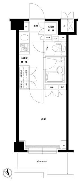 ルーブル目黒不動前 206｜東京都品川区荏原１丁目(賃貸マンション1K・2階・20.58㎡)の写真 その2