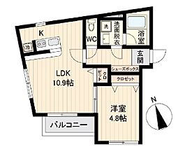 ライブフラット戸越 301 ｜ 東京都品川区戸越１丁目25-20（賃貸マンション1LDK・3階・38.06㎡） その2