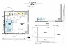 プラウドフラット品川大井町 112 ｜ 東京都品川区南品川６丁目2-3（賃貸マンション1K・1階・26.21㎡） その2