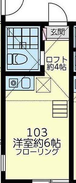 神奈川県横浜市南区山谷(賃貸アパート1R・1階・12.49㎡)の写真 その3
