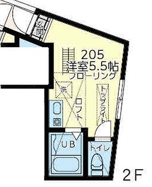 神奈川県横浜市南区清水ケ丘(賃貸アパート1R・2階・12.57㎡)の写真 その3