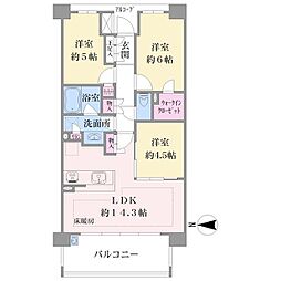 リビオ川崎東門前 3LDKの間取図画像