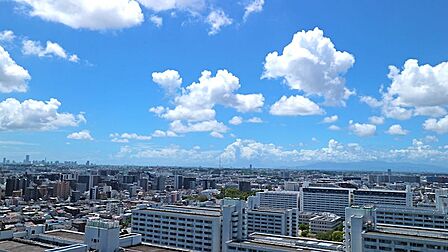 <共用廊下からの眺望写真>21階住戸につき、眺望良好!(2026年8月撮影)