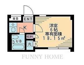 東京都目黒区中目黒5丁目（賃貸マンション1K・1階・18.15㎡） その2