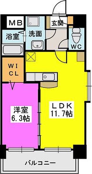 プレジデント正弥久留米駅前 701号｜福岡県久留米市東町(賃貸マンション1LDK・7階・43.01㎡)の写真 その2