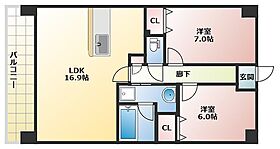 カトルズ旭 403号 ｜ 福岡県久留米市東町1-29（賃貸マンション2LDK・4階・65.00㎡） その2