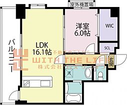 ケルンリーガル 602号 ｜ 福岡県久留米市中央町28-9（賃貸マンション1LDK・6階・54.21㎡） その2