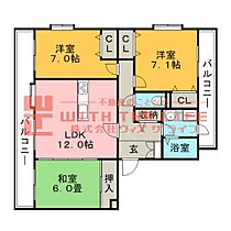 カーサフェリーチェ 103号 ｜ 福岡県久留米市上津町2228-1643（賃貸マンション3LDK・1階・78.00㎡） その2