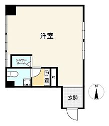 チサンマンション第3新大阪 ワンルームの間取図画像