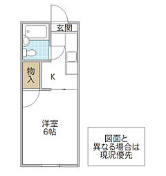 ふじハイツ 1Kの間取図画像