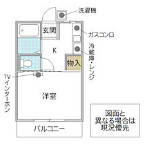 バンビーズ B棟 203号室 ｜ 茨城県水戸市文京（賃貸アパート1K・2階・18.40㎡） その2