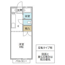 プレステージ 107号室 ｜ 茨城県水戸市堀町（賃貸アパート1K・1階・23.10㎡） その2