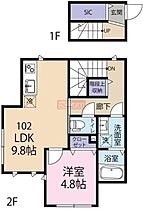 （仮称）中野区野方2丁目計画 102 ｜ 東京都中野区野方２丁目7-20（賃貸アパート1LDK・2階・45.22㎡） その2