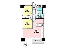 北砂四丁目住宅 2LDKの間取図画像