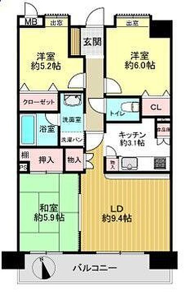 間取りを拡大表示