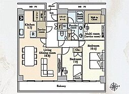 間取図画像 2LDK