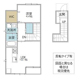 レーガベーネ荒川沖 1LDKの間取図画像