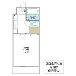 フェリーチェ 1Kの間取図画像