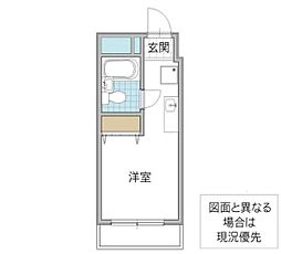 サンライフ土浦港町 ワンルームの間取図画像