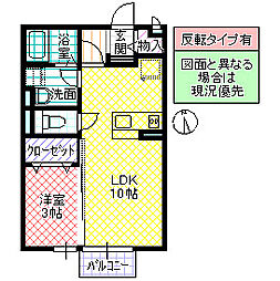 シグマボックス 2階1LDKの間取り