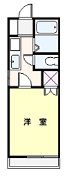 ラフォーレ牛久 1Kの間取図画像