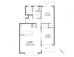 ベルヴィーユ百合ヶ丘 2LDKの間取図画像