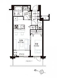 日神デュオステージ上北沢 1LDKの間取図画像