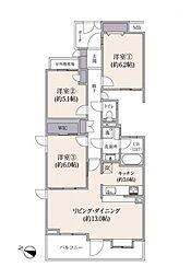 コスモ玉川学園前 3LDKの間取図画像