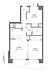間取り：2LDK、専有面積54.44m2、南向け