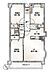 間取り：3LDK、専有面積64.27m2、南西向け角部屋