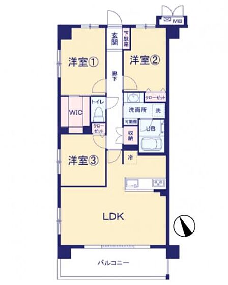 3LDK 間取り