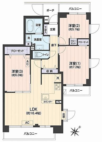 間取りを拡大表示