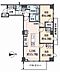 間取り：3LDK、専有面積70.56m2、東向け角部屋
