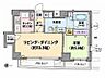 間取り：1LDK、専有面45.50m2、東向け