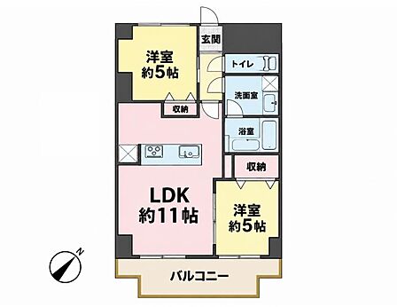 2LDK 間取り