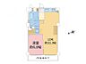 間取り：1LDK、専有面積43.78m2、西向け